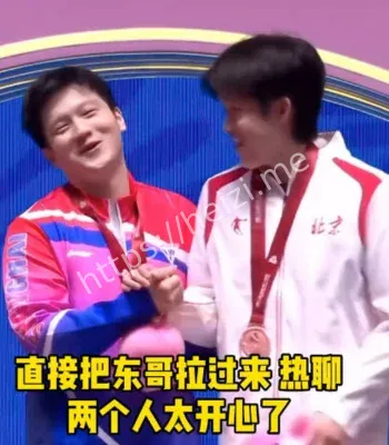 樊振东领奖台细节